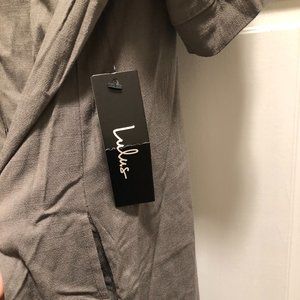 Oxford Comma Olive Green Shirt Dress